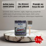 Boysat Izo Saydam Glass Seramik Karo Mermer Şeffaf Sıvı Cam Izolasyon Kaplaması 2 kg