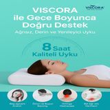 Boyun Ağrısı Karşıtı Visco Köpük Yastık – Ergonomik Kafa ve Omurga Desteği - Beyaz - Standart