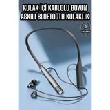 Boyun Askılı Bluetooth Kulaklık Uzun Şarj Süreli Dijital Göstergeli Kablolu ( Lisinya )