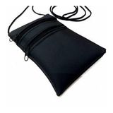 Boyun Askılı Çift Fermuar Çanta,15x10cm %100 Güvenli Para Cüzdanı