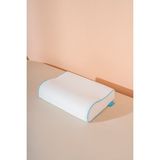 Boyun Destekli Ortopedik Visco Yastık 45X31X10/7 cm - 45 x 30 cm - Beyaz
