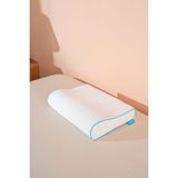 Boyun Destekli Ortopedik Visco Yastık 51*36*11/7cm - 51 x 37 cm - Beyaz