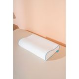 Boyun Destekli Ortopedik Visco Yastık 56X36X11/7 cm - 56 x 36 cm - Beyaz