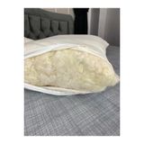 Boyun Fıtığı Ve Boyun Düzleşmesi Için Doğal %100 Kokusuz Yün Yastık 50x70 1350 Gr