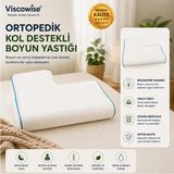 Boyun Yastığı Visco 65*49*31*12 cm Çantalı - Beyaz