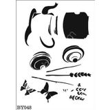 Boyutlu Desen Stencil Şablon (25x35) By-048
