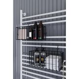 boz concept home 2 ADET SİYAH KANCALI HAVLU KURUTMALI HAVLUPAN BANYO DÜZENLEYİCİ KOZMETİK DÜZENLEYİCİ SEPET