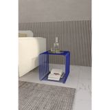 boz concept home Miami Minimalist Metal Tel Kare Yan Sehpa Modern Küp Yan Sehpa & Modüler Kitaplık Dergilik