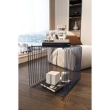 boz concept home Miami Minimalist Metal Tel Yan Sehpa Modern Küp Yan Sehpa & Modüler Kitaplık