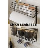 boz concept home Mutfak Rafı Lüks Baharatlık Kağıt Havlu Mutfak Sepet Raf Dekoratif Baharatlık Düzenleyici Sepet