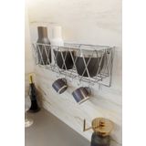 Boz Concept Home Mutfak Rafi Luks Modern Gumus Metal Baharatlik Rafi Organizer Duzenleyici
