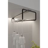 boz concept home Paslanmaz Metal Bardak ve Kadeh Askılığı – Delmeden Montajlı, Mutfak ve Bar Düzenleyici