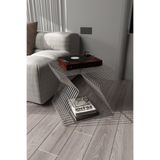boz concept home Roma Modern Metal Yan Sehpa Derilik Minimalist Tasarım Kitaplık Pikap Plak Çalar Düzenleyici