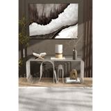 boz concept home STOCKHOLM Çok Amaçlı Metal Yan Sehpa, Orta Sehpa ve Kitaplık Modern Kıvrımlı Metal