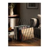 boz concept home Vela Metal Plaklık ve Dergilik Üçgen Bölmeli Masaüstü Kitaplık ve Organizer, Gümüş31,5 x 22,5 x 26 cm