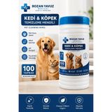 Bozan Yavuz Medical Sağlık Ürünleri Evcil Hayvan Pati Tüy Kulak Göz Temizleme ve Bakım Kedi Köpek Mendili Hijyenik 100lü Islak Mendil