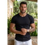 bozdemirtshirt Erkek %100 Pamuklu etek düz kesim pis yaka Tshırt (4515)