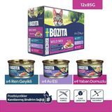 Bozita Tahılsız Yaban Karışımı Ren Geyiği, Av Eti ve Yaban Domuzlu Tahılsız Kedi Konservesi 12X85 gr
