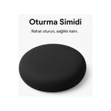 Bozkar Medikal Ortopedik Oturma Simidi Minderi Yuvarlak Ergonomik Oturma Yastığı Siyah