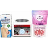 Bozkar Medikal Profesyonel Ağda Seti | Proderm Ağda Isıtıcı + Granül Sir Ağda 250G + Spatula 100 Adet | Ev & Salon Kullanımı (Azulen ve Pudralıseçeneğiyle)