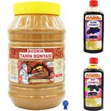 Bozkır Tahin Dünyası 2900 gr kepekli + Üzüm Pekmezi 950 gr + Dut Pekmezi 950 gr Eko Paket - 4,9 kg