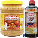 Bozkır Tahin Dünyası Çifte Kavrulmuş Tahin 1900 gr - Keçiboynuz (Harnup) Pekmezi 950 gr - 2,9 kg