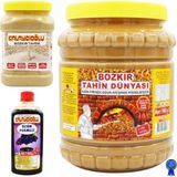 Bozkır Tahin Merkezi Kavrulmuş Tahin 1900gr - Beyaz Bozkır Tahin 935 gr -Üzüm Pekmezi 950 gr - 4 kg