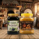 Bozkır Tahin Merkezi Yerli Altın Susam Tahini 935 Gr & Köy Üzüm Pekmezi 950 Gr (Doğal& Katkısız)