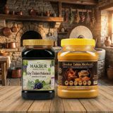 Bozkır Tahin Merkezi Yerli Ata Tohumu Altın Susam Tahini net 935 G + Köy Üzüm Pekmezi 950 G