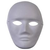 Bozkırlı Boyanabilir Karton Maske Lastikli - 4 Adet - 00-Beyaz