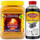 Bozkırlı Çavuşoğlu 930 gr Kepeksiz Bozkır Tahini ve 1 kg Dut Pekmezi Geleneksel Lezzet - 1,9 kg