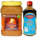 Bozkırlı Çavuşoğlu 930 gr Odun Ateşinde Kepekli Bozkır Tahini + 1000 gr Harnup Keçiboynuzu Pekmezi