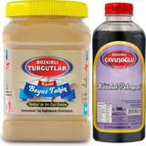 Bozkırlı Çavuşoğlu Beyaz Tahin Kepekli Özel Üretim 930 gr + Kozalak Pekmezi 1000 gr - 1,9 kg