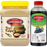 Bozkırlı Çavuşoğlu Beyaz Tahin Kepeksiz 930 gr + Üzüm Pekmezi 1000 gr - 1,9 kg