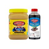 Bozkırlı Çavuşoğlu Beyaz Tek Kavrulmuş Özel Üretim Kepekli Bozkır Tahini 930g+ Harnup Pekmezi 1000g