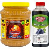 Bozkırlı Çavuşoğlu Çavuşoğlu Odun Ateşinde Bozkır Tahini 1850g + Üzüm Pekmezi 1000g - 1 kg