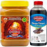 Bozkırlı Çavuşoğlu Çavuşoğlu Odun Ateşinde Kepekli Bozkır Tahini 930G+ Keçiboynuzu (Harnup) Pekmezi 1000G - 1,9 kg