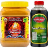 Bozkırlı Çavuşoğlu Çavuşoğlu Odun Ateşinde Kepeksiz Bozkır Tahini + Çavuşoğlu Üzüm Pekmezi 930g Tahin Pekmez - 930 gr