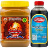 Bozkırlı Çavuşoğlu Çavuşoğlu Tahin Kepekli 930 gr + Çavuşoğlu Keçiboynuzu Pekmezi 1000g