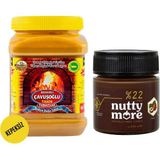 Bozkırlı Çavuşoğlu Kepeksiz Tahin 930 gr & Nutty More %22 Kakaolu Fındık Ezmesi 200 gr