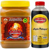 Bozkırlı Çavuşoğlu Odun Ateşinde Çifte Kavrulmuş Kepekli Bozkır Tahini 930 gr + Andız Pekmezi 1000 gr - 1,9 kg