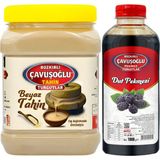 Bozkırlı Turgutlar Beyaz Tek Kavrulmuş Kepeksiz Bozkır Tahini 930 gr + Dut Pekmezi 1 kg - 1,9 kg
