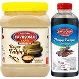 Bozkırlı Turgutlar Beyaz Tek Kavrulmuş Kepeksiz Bozkır Tahini 930 gr + Keçiboynuzu (Harnup) Pekmezi 1 kg - 1,9 kg