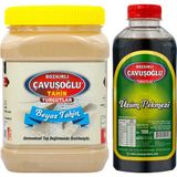 Bozkırlı Turgutlar Beyaz Tek Kavrulmuş Kepeksiz Bozkır Tahini 930 gr + Üzüm Pekmezi 1 kg - 1,9 kg