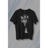 Bozkurt Kurt Kafası Wolf Gri Bozkurt Baskılı Tişört Unisex T-Shirt - Siyah - XL
