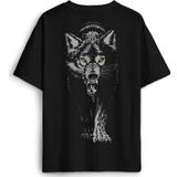 Bozkurt Kurt Kafası Wolf Gri Bozkurt Sırt Ön Baskılı Oversize Tişört Unisex T-Shirt