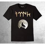 Bozkurt Kurt Türk Dolunay Göktürkçe Tişört Çocuk T-Shirt - Siyah - 11 - 12 Yaş