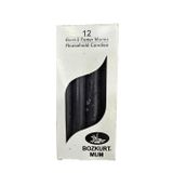 Bozkurt Mum Bozkurt Konik Şamdan Mum Fener Mumu - Siyah - 14 Cm. - 12 Adetlik Paket