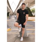 Bozkurt Sembolü Türkiye ve Türk Bayrağı Kurt Baskılı Regular Fit %100 Pamuk Tişört - 3XL - Siyah