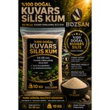 Bozsan 10 Kg 04-08 mm Silis Krem Renk Kumsal Kumu, Bitki Marimo Teraryum Kumu, Akvaryum Kumu, Deniz Plaj Kumu, Oyun Alan Kumu 10 Kg